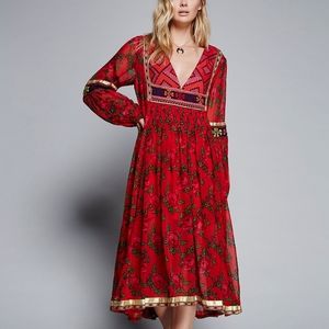 Free People Bold Blooms Midi Dress